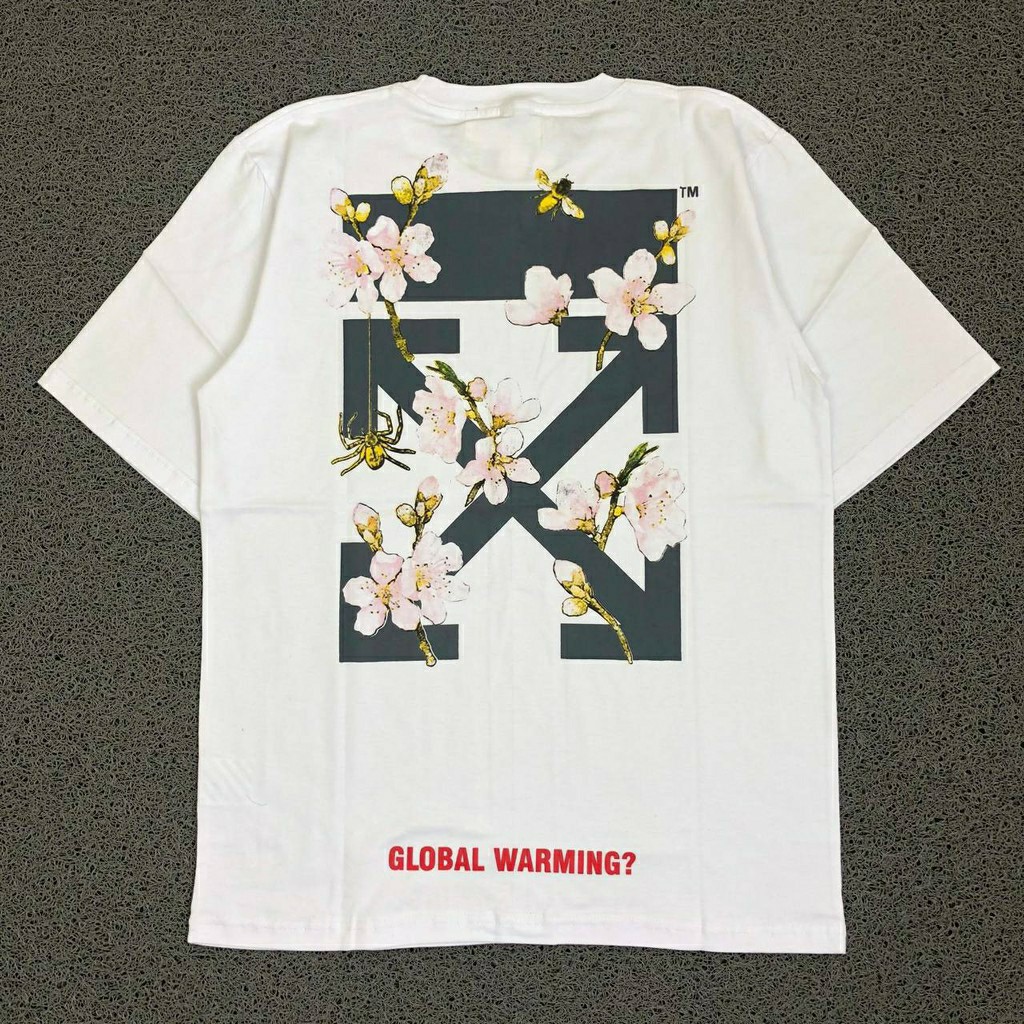 Off white global warming tee clearance