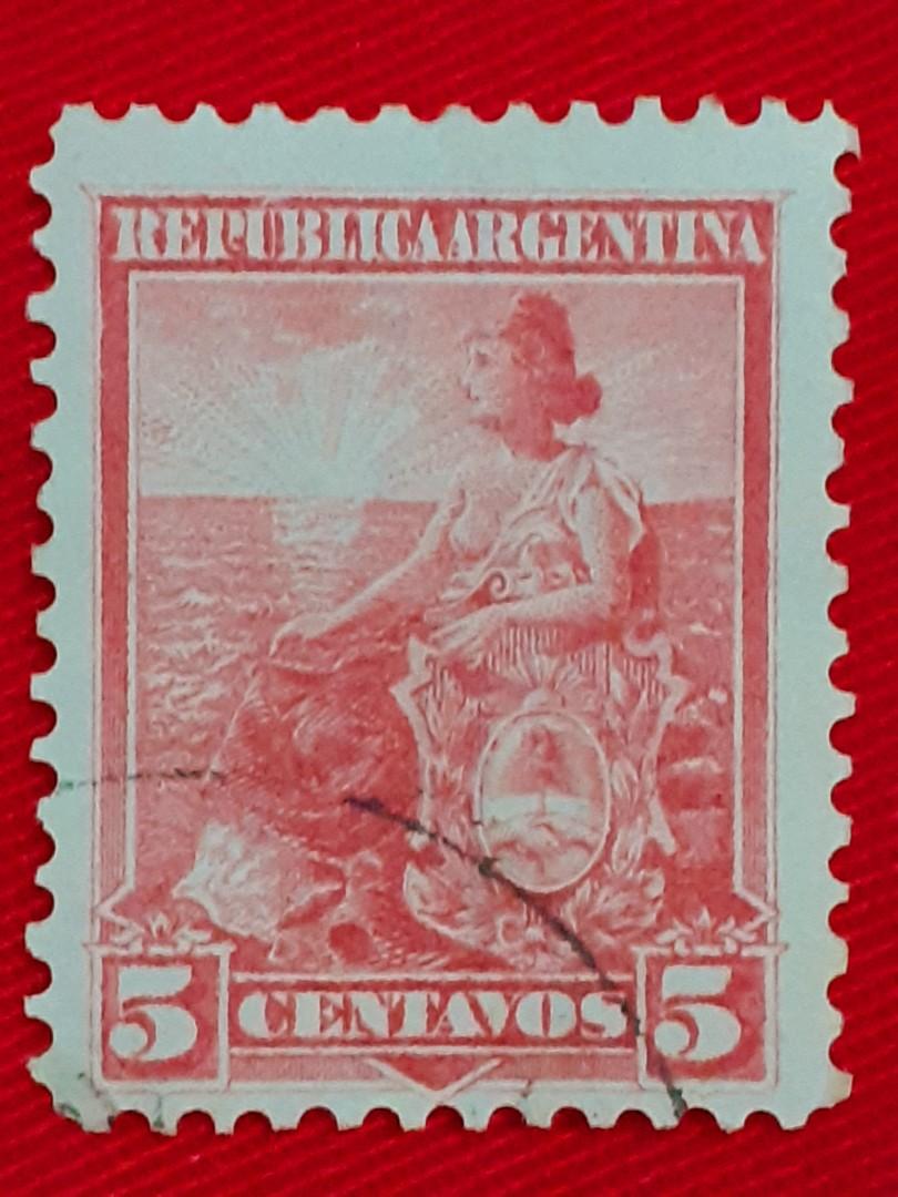 Old Stamp Republica 1899 Argentina 5 Centavos Used Stamp Hobbies 