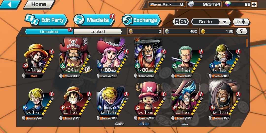 One Piece Bounty Rush 5 Star Roger And 5 Star Oden White Beard Account Video Gaming Gaming Accessories Interactive Gaming Figures On Carousell
