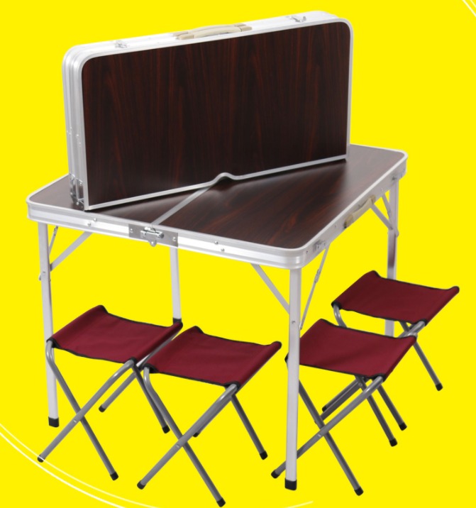 Portable Square Table with 4 Chairs included (suitable for mahjong ...