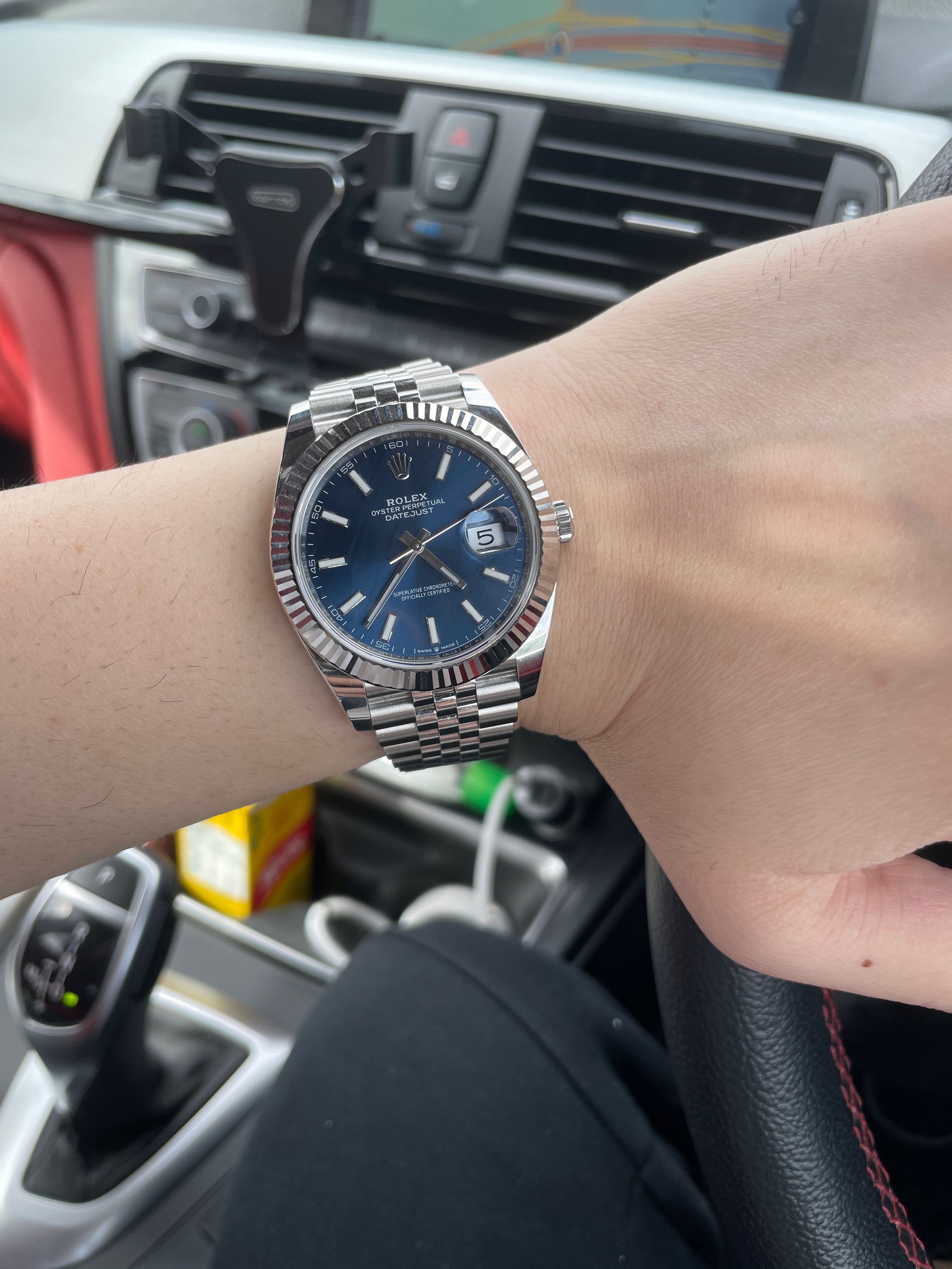 rolex datejust 41 blue dial price