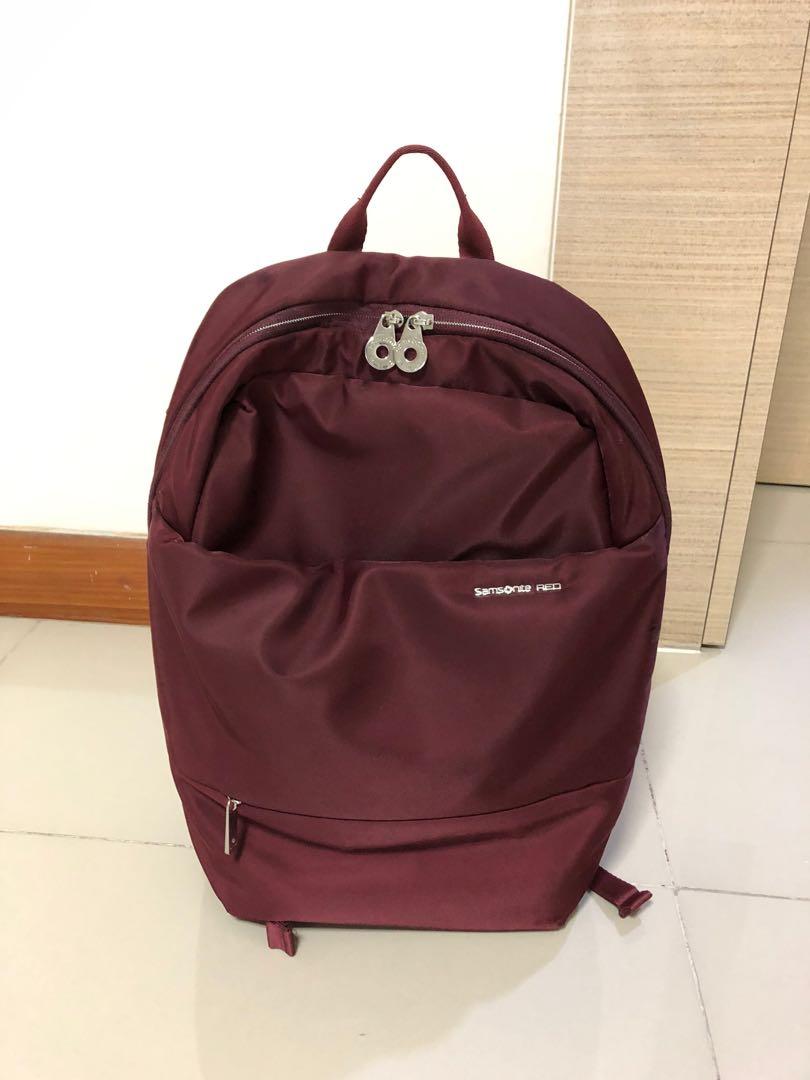 Samsonite red backpack clearance ladies