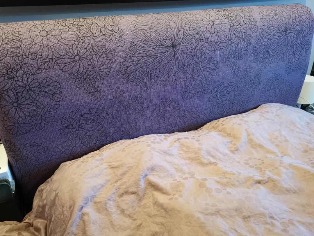 Serta queen size bed frame and footstool/bench only, Furniture & Home