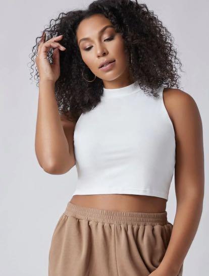 SHEIN PLUS SIZE Solid Crop Tank Top 2XL, Women's Fashion, Tops, Sleeveless  on Carousell