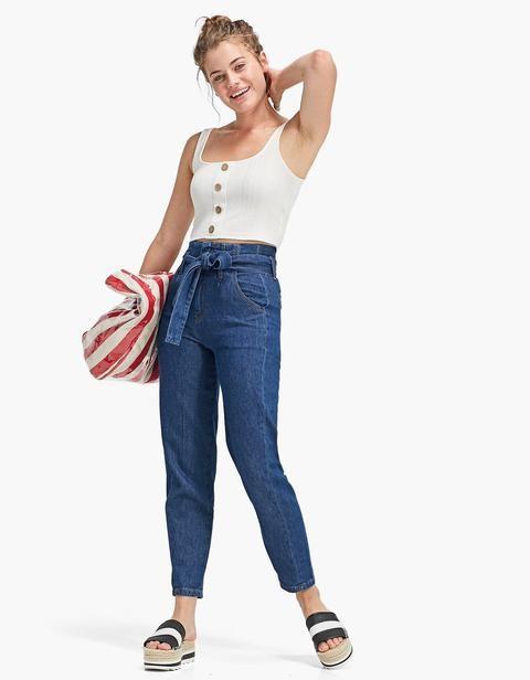 Stradivarius paper sales bag jeans