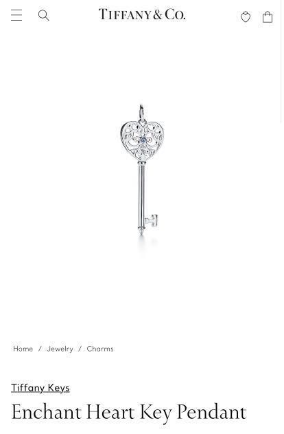 Tiffany \u0026 Co Enchant Heart Key Pendant 