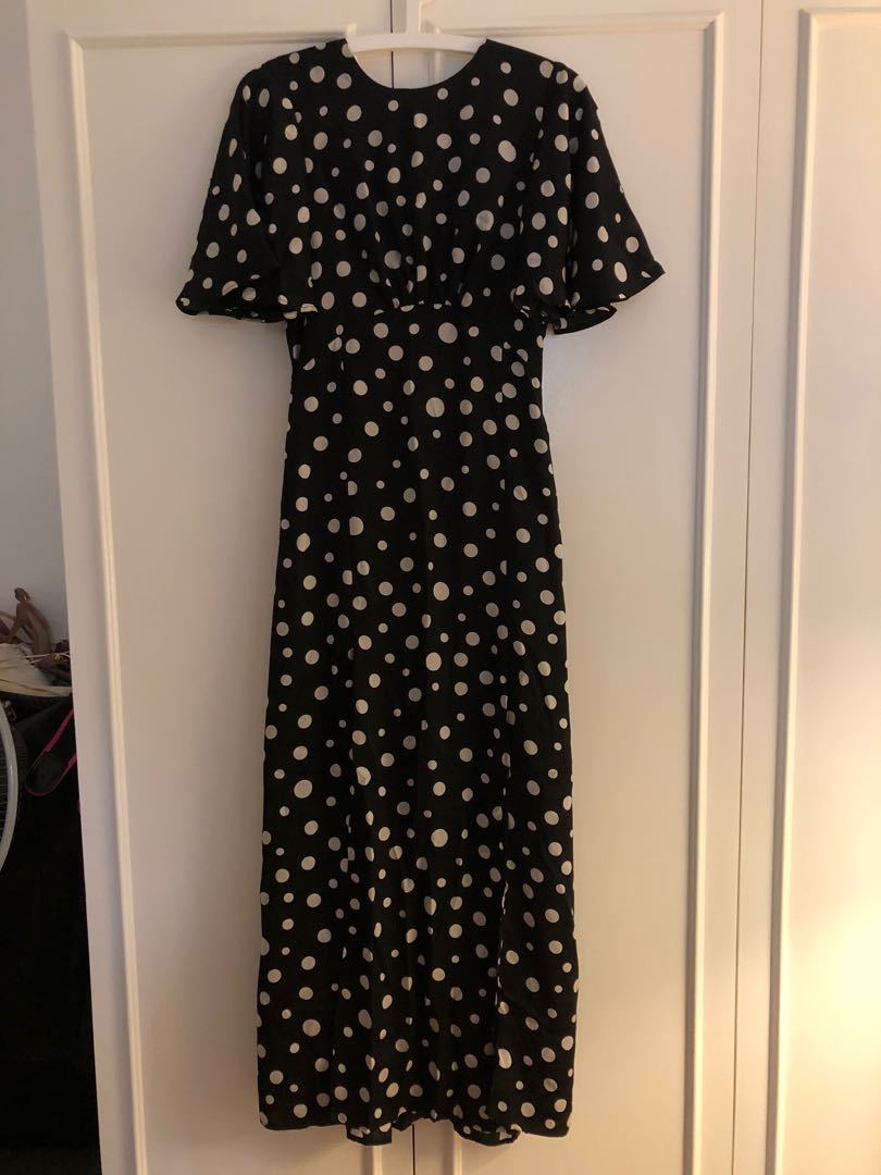 Topshop polka dot maxi dress online
