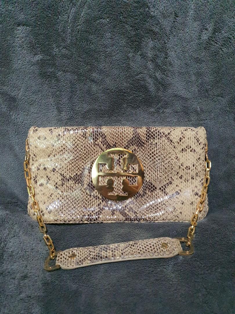 snakeskin tory burch bag