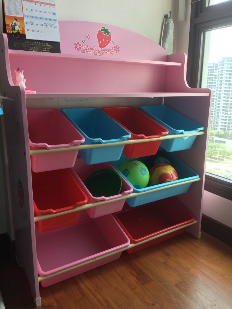 Toys Storage shelf drawer pink organiser, Babies & Kids, Baby