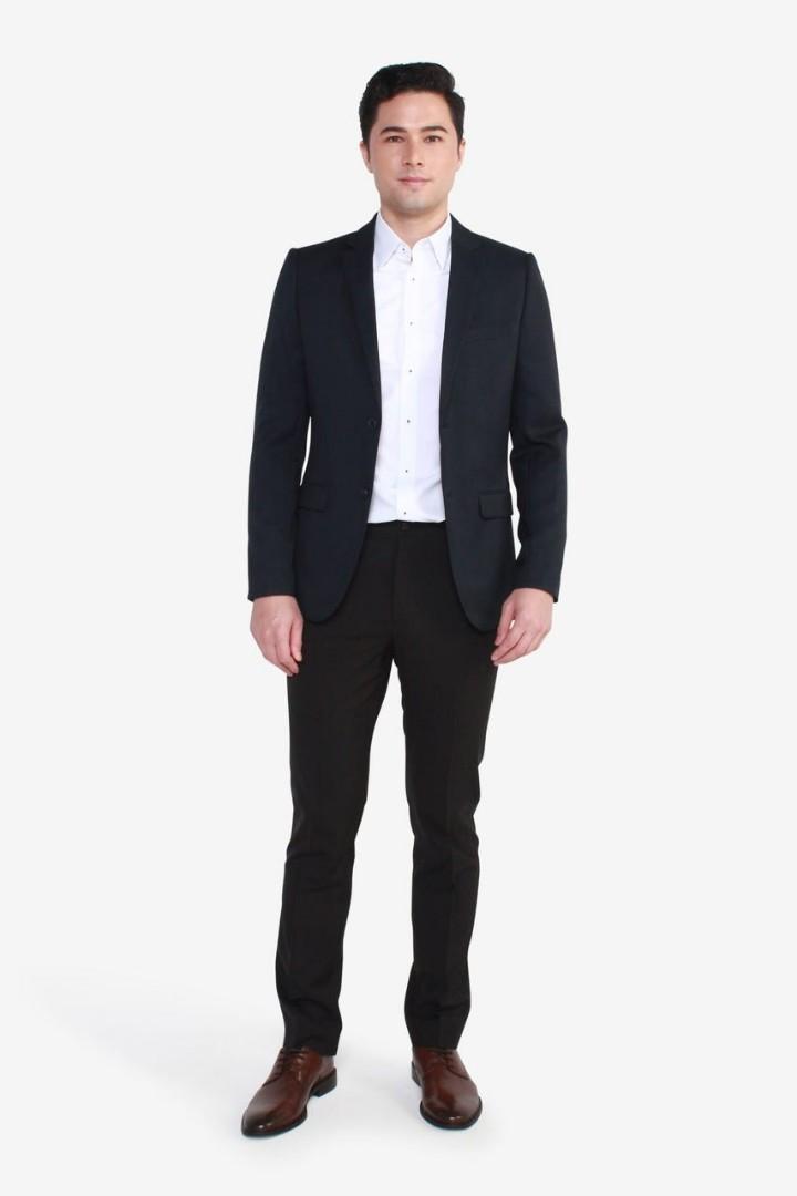 G2000 Slim Fit Mens Black Suit Blazer Pants Set