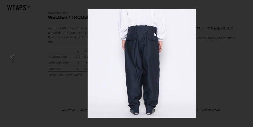 WTAPS Welder Trousers OD Size 1, 男裝, 褲＆半截裙, 長褲- Carousell