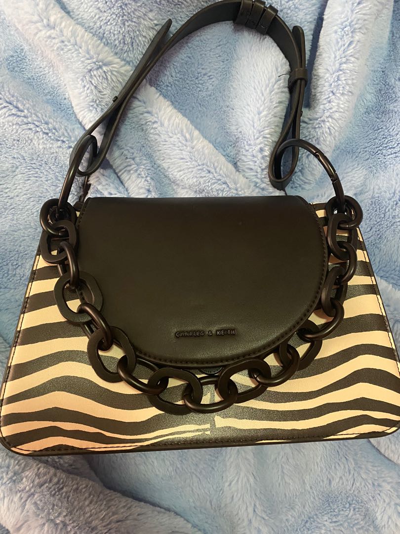 Charles and keith zebra print bag clearance
