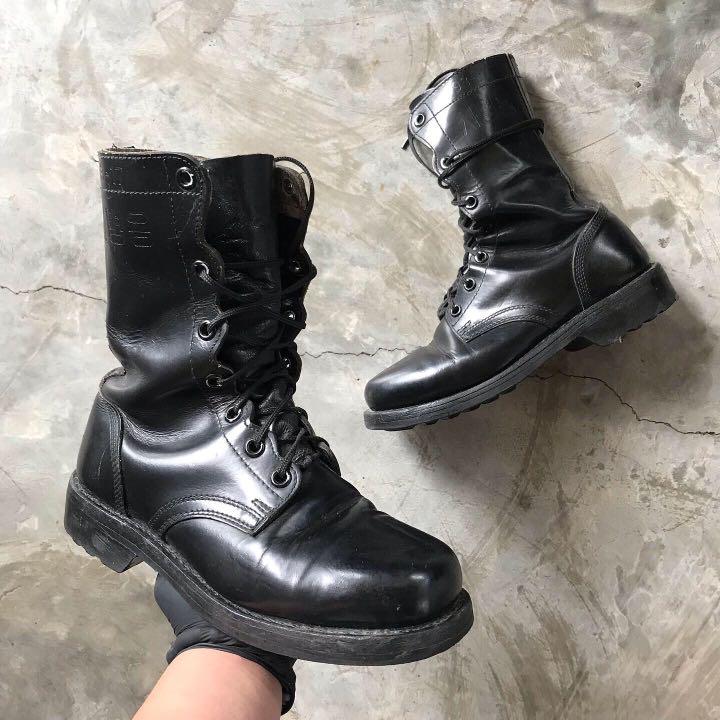 NEGO! 1960s korean army combat boots in black, Men's Fashion, Footwear