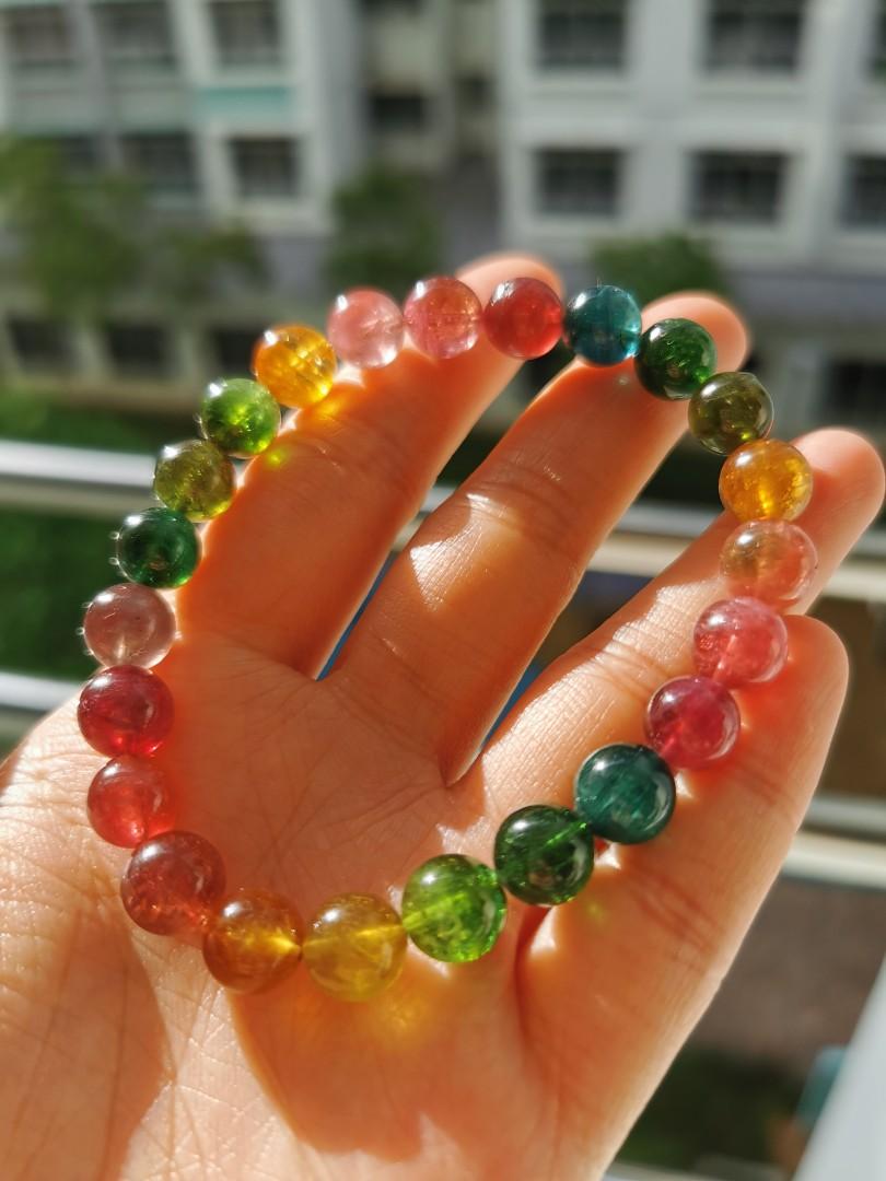8.7mm Rainbow Tourmaline Bracelet 198 Women s Fashion Jewelry
