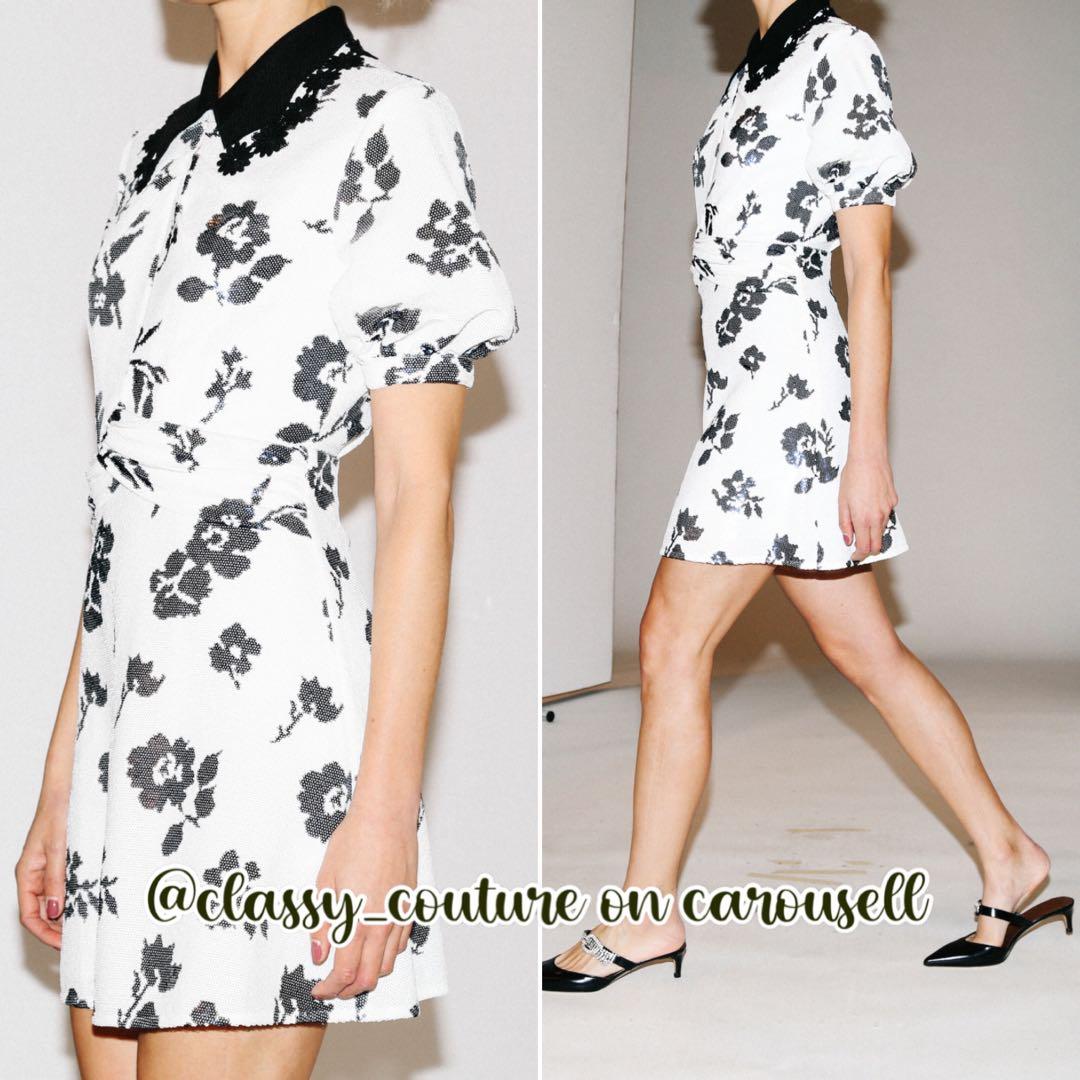 Self portrait top floral sequin dress