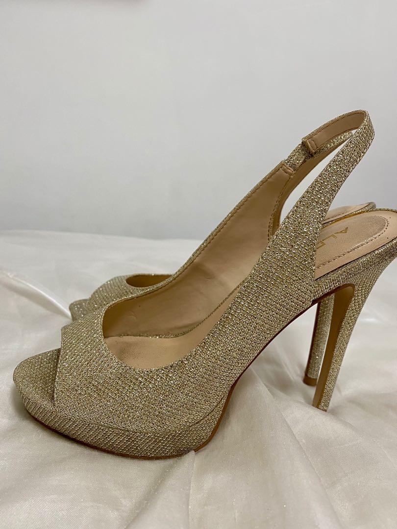 Aldo Shimmer Peep Toe Heels