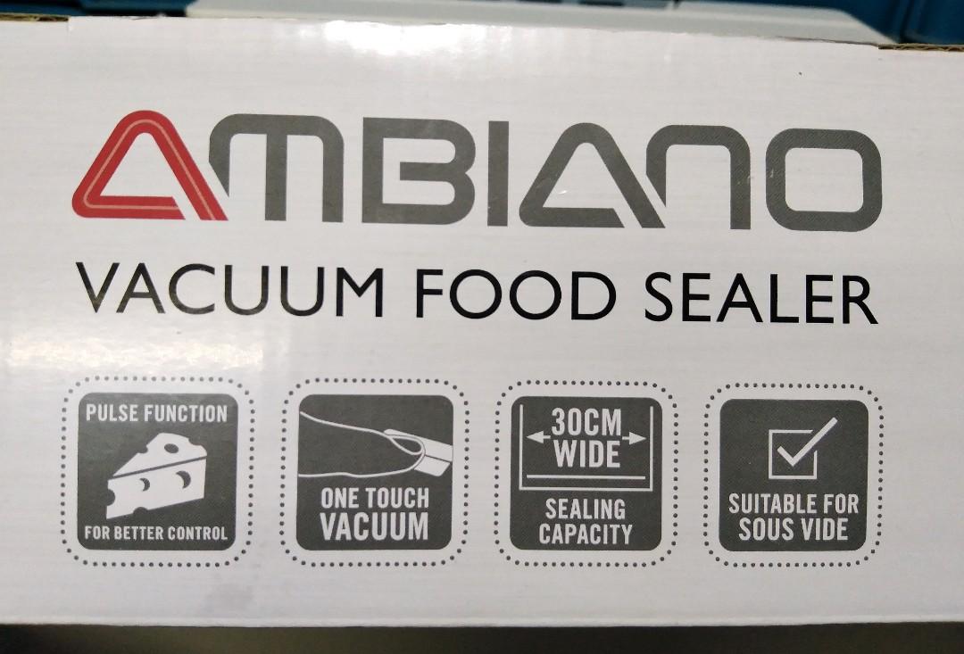 Ambiano Vacuum Food Sealer Sealing Machine with Pulse Control Function Textured Embossed Plastic