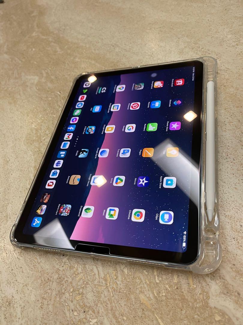 ipad air 4 clear case with pencil holder