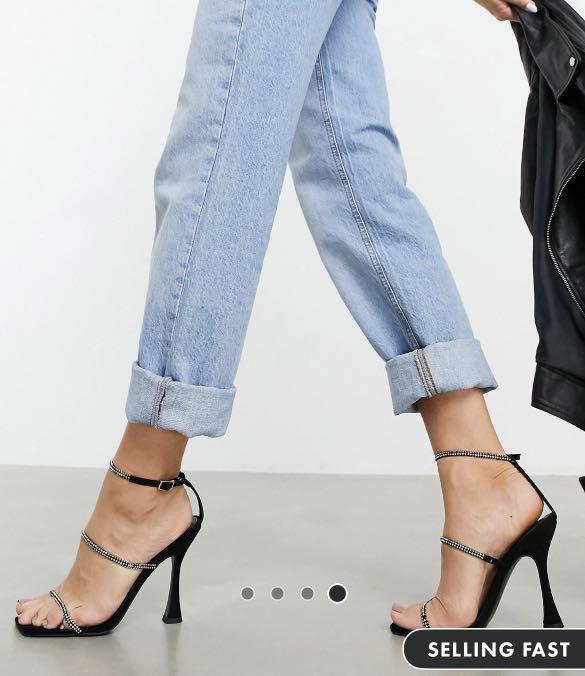MOVING SALE Asos diamanté high heel sandals, Women's Fashion