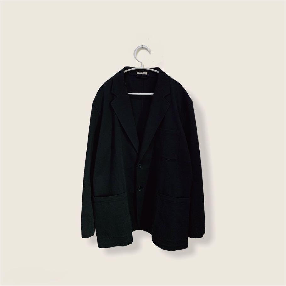 AURALEE 2019SS LOOSE TWILL OVER JACKET 黑色斜紋寬版西轉外套, 他的