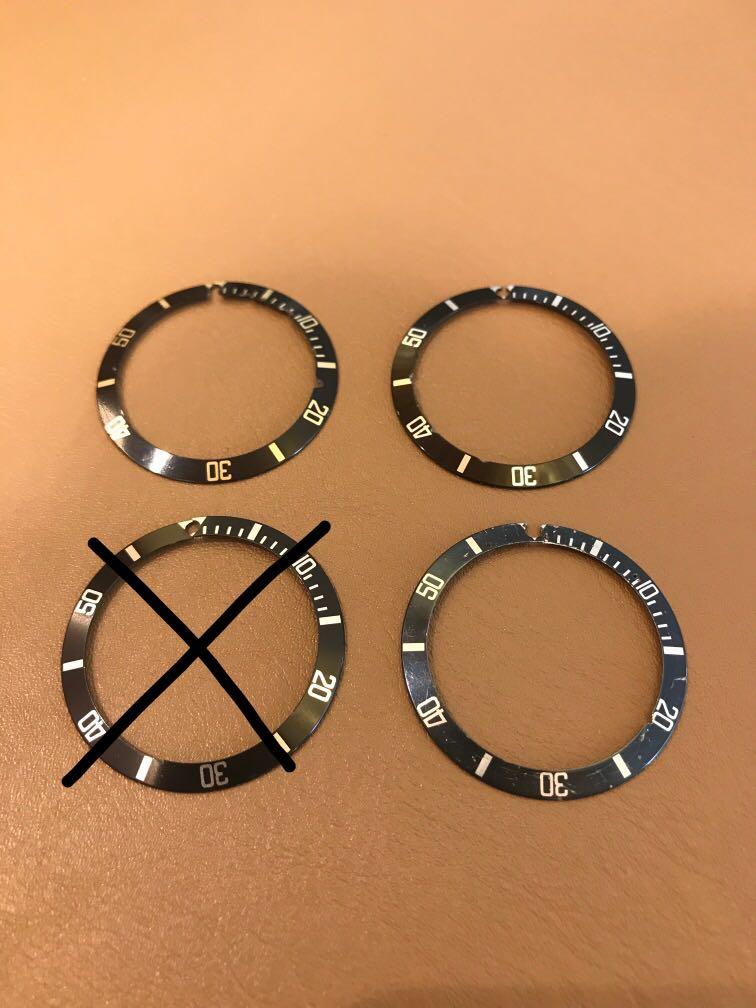 Rolex Bezel (Category: Accessories) located in Singapore. Submitted by hy0108 (Listing ID 1069223228, Image 1). Description: Selling cheap, whole batch $180, slightly defective but usable. Suitable for 16610 or 16800. First come first serve. No reserve. .