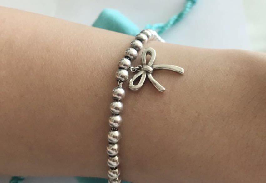 Tiffany bow bead bracelet shop