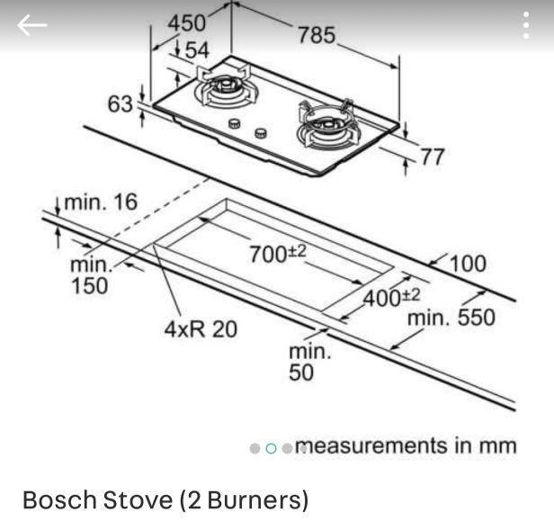 Bosch stove (2 Burners), TV & Home Appliances, Kitchen Appliances, BBQ