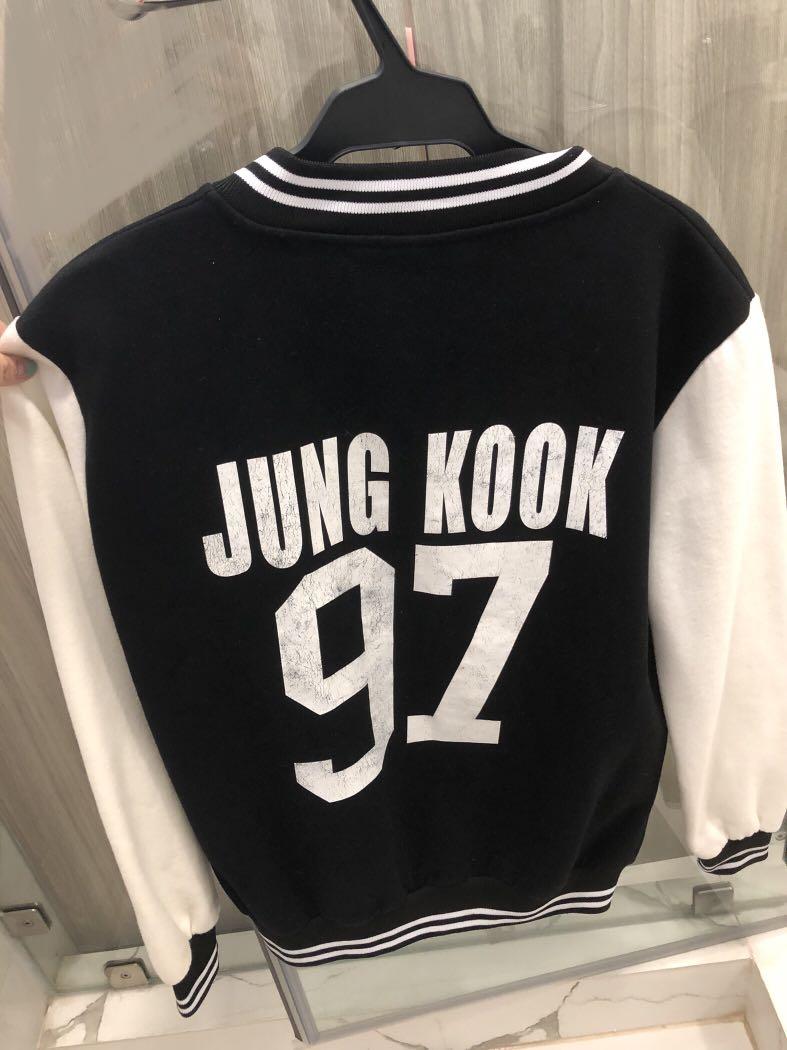 OFFICIAL BTS JUNGKOOK VARSITY 07 HOODIE JACKET, Women's Fashion, Coats,  Jackets and Outerwear on Carousell