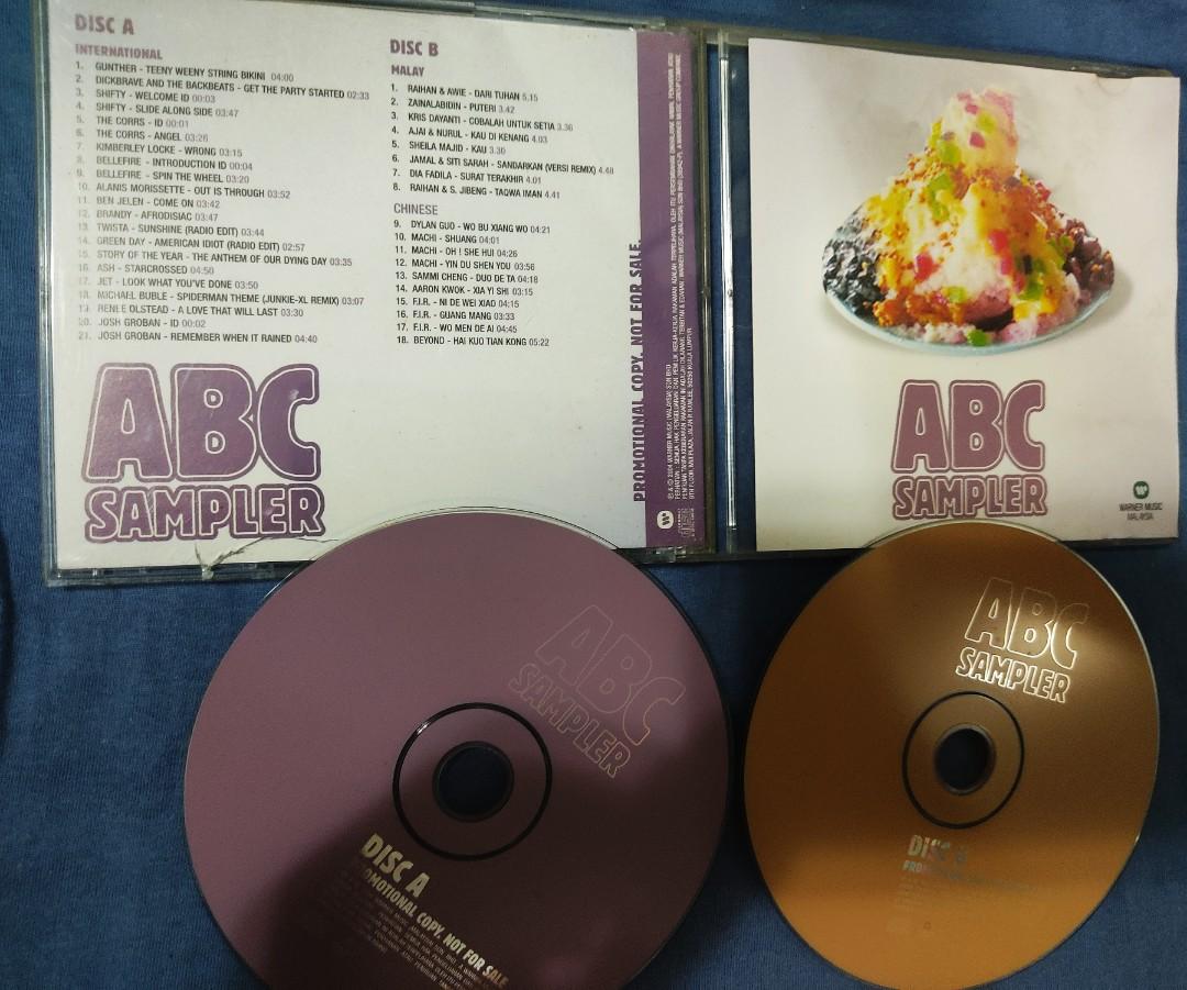 Cd abc sampler (Category: CDs & DVDs) located in Kuala Lumpur. Submitted by suarakerikil_86 (Listing ID 1076901078, Image 1). Description: .