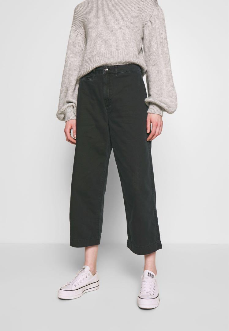 Cotton On Taylor Cropped Utility Pants Black Women S Fashion Bottoms Other Bottoms On Carousell