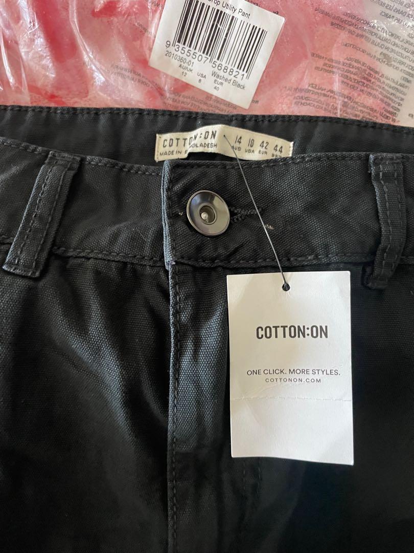 Cotton On Taylor Cropped Utility Pants Black Women S Fashion Bottoms Other Bottoms On Carousell