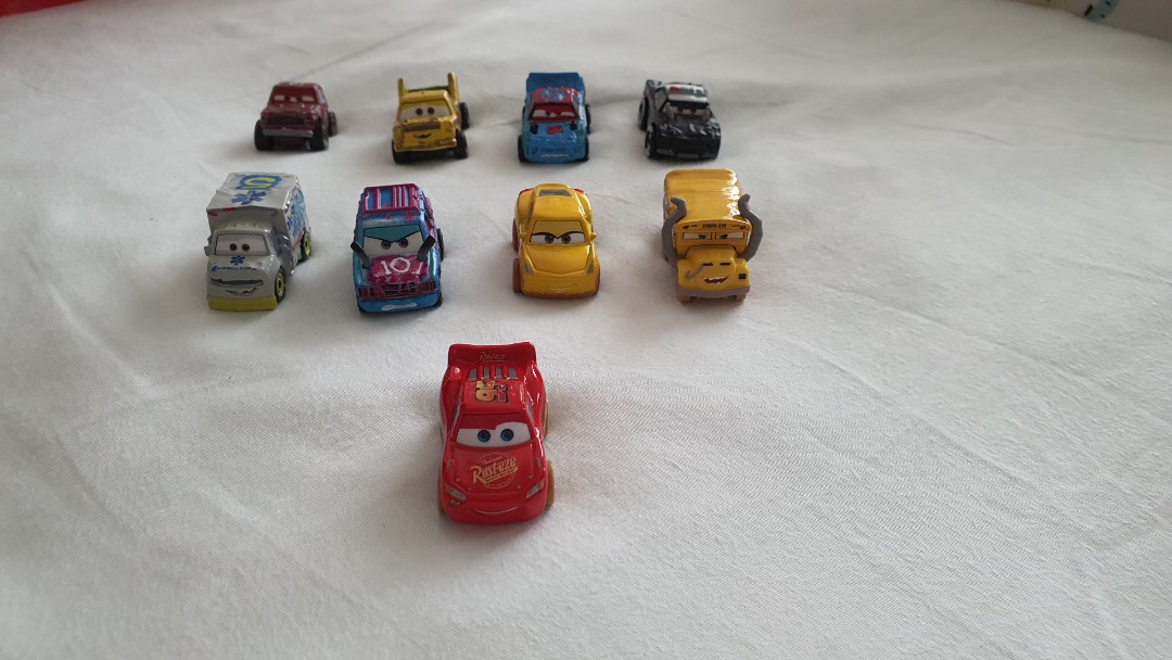 Disney Pixar Cars Demolition Derby set of 9 cars Hobbies Toys