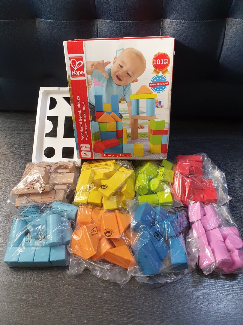 Hape beech blocks on sale