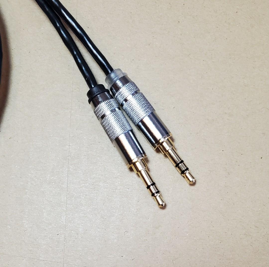 Hifiman headphone cable, balanced XLR 4pin to dual 3.5mm, 2M, 手提電話, 電話及