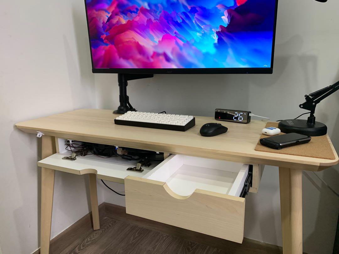 Ikea Lisabo Desk + Drawer Mods, Home & Furniture, Furniture on Carousell