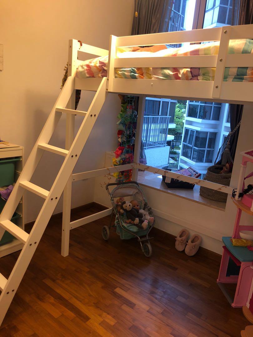 IKEA loft bed, Furniture & Home Living, Furniture, Bed Frames