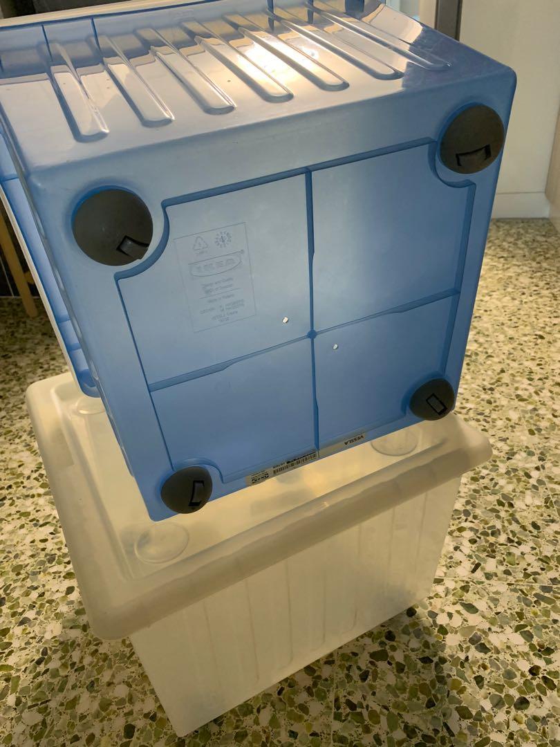 IKEA vessla containers with wheels, Furniture & Home Living, Home