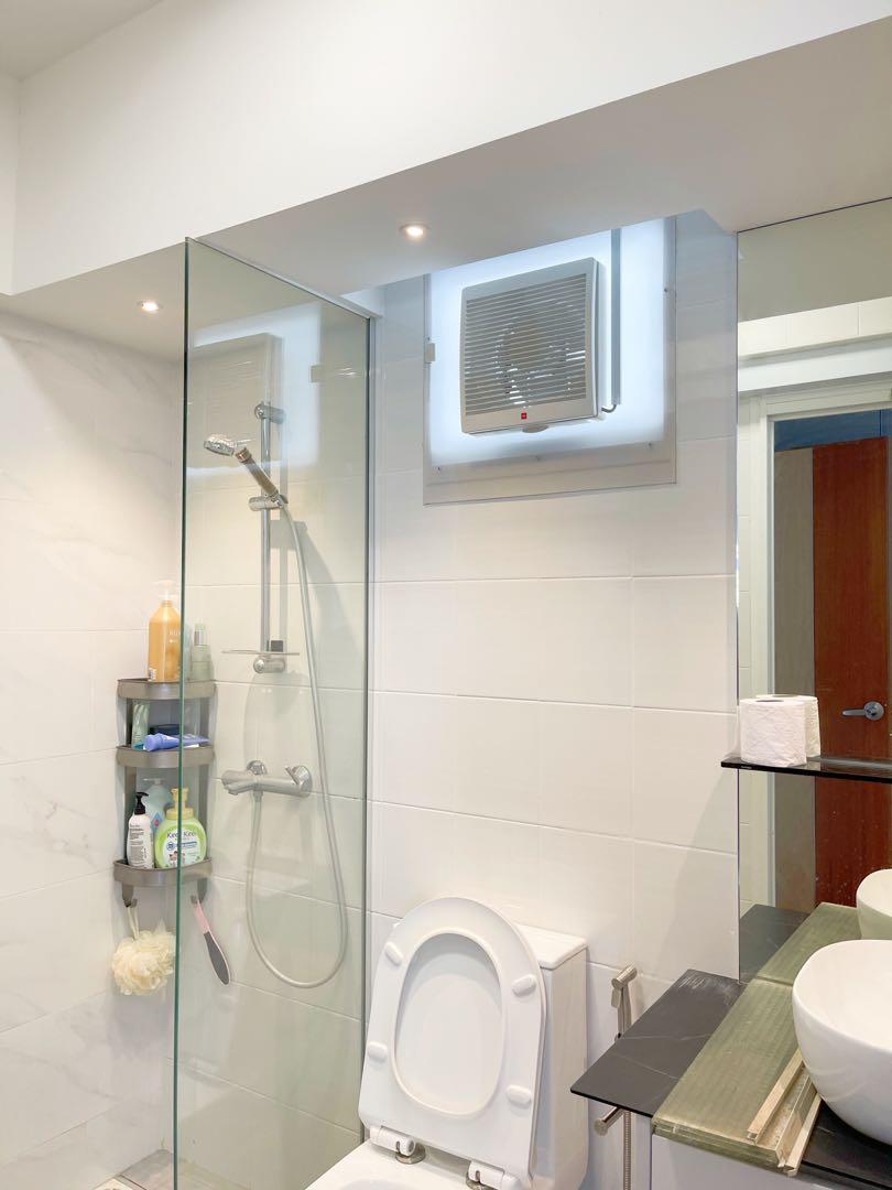 KDK fan install on bathroom/toilet/kitchen for all sizes. For HDB/BTO