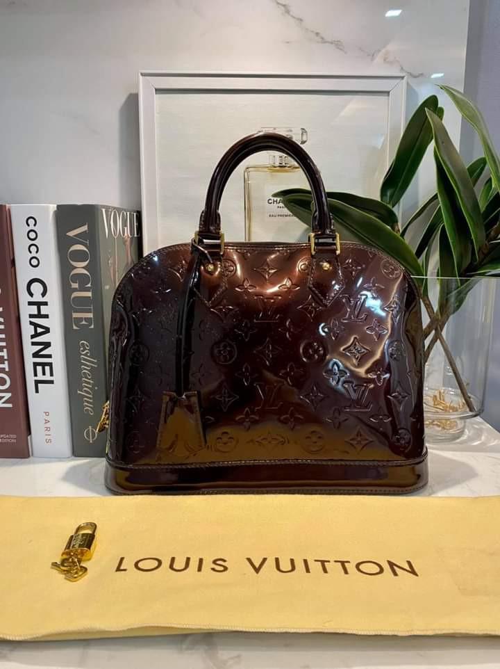 LV Alma MM in Vernis Amarante (Category: Luxury Bags & Wallets) located in Carmona. Submitted by bagislifeshop (Listing ID 1076841936, Image 1). Description: 100% Authentic LV Alma MM in Vernis Amarante Condition: 9/10 Comes with Dustbag and Lockset Disclaimer: All Products, Names, Brands, and Logos are owned by their respective brand owners. We are not affiliated with the Brand featured in this post..
