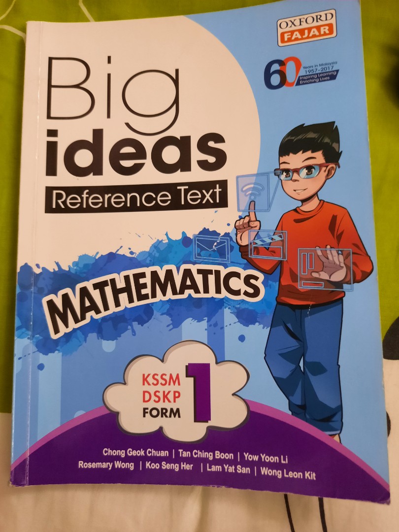Mathematics Kssm Form 1 Big Ideas Reference Text Revision Book Books Stationery Books On Carousell