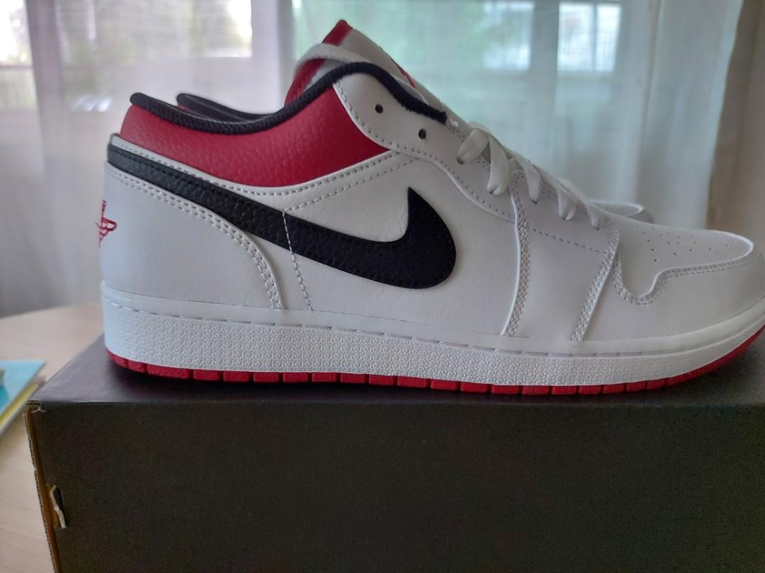 Nike Air Jordan 1 Low White University Red Black Chicago Men S Fashion Footwear Sneakers On Carousell