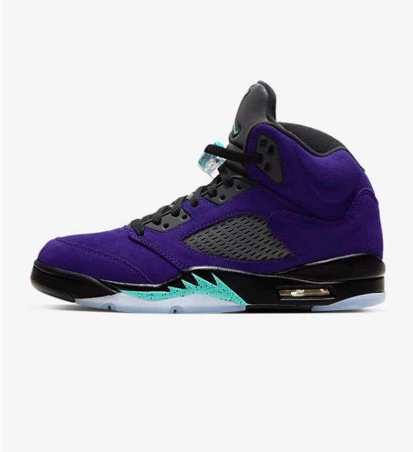 nike air jordan 5 grape