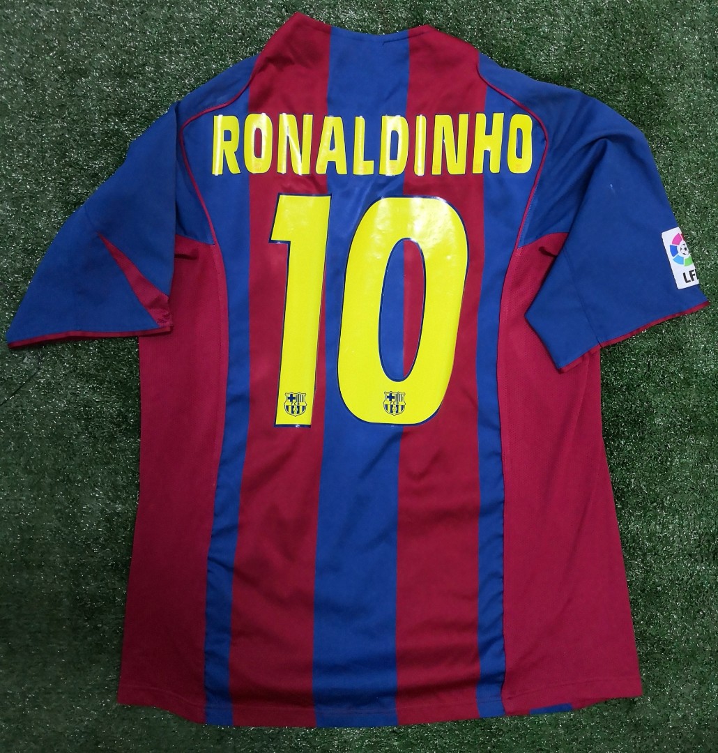Original, Size L, Barcelona 04/05 home jersey jersi Ronaldinho 10