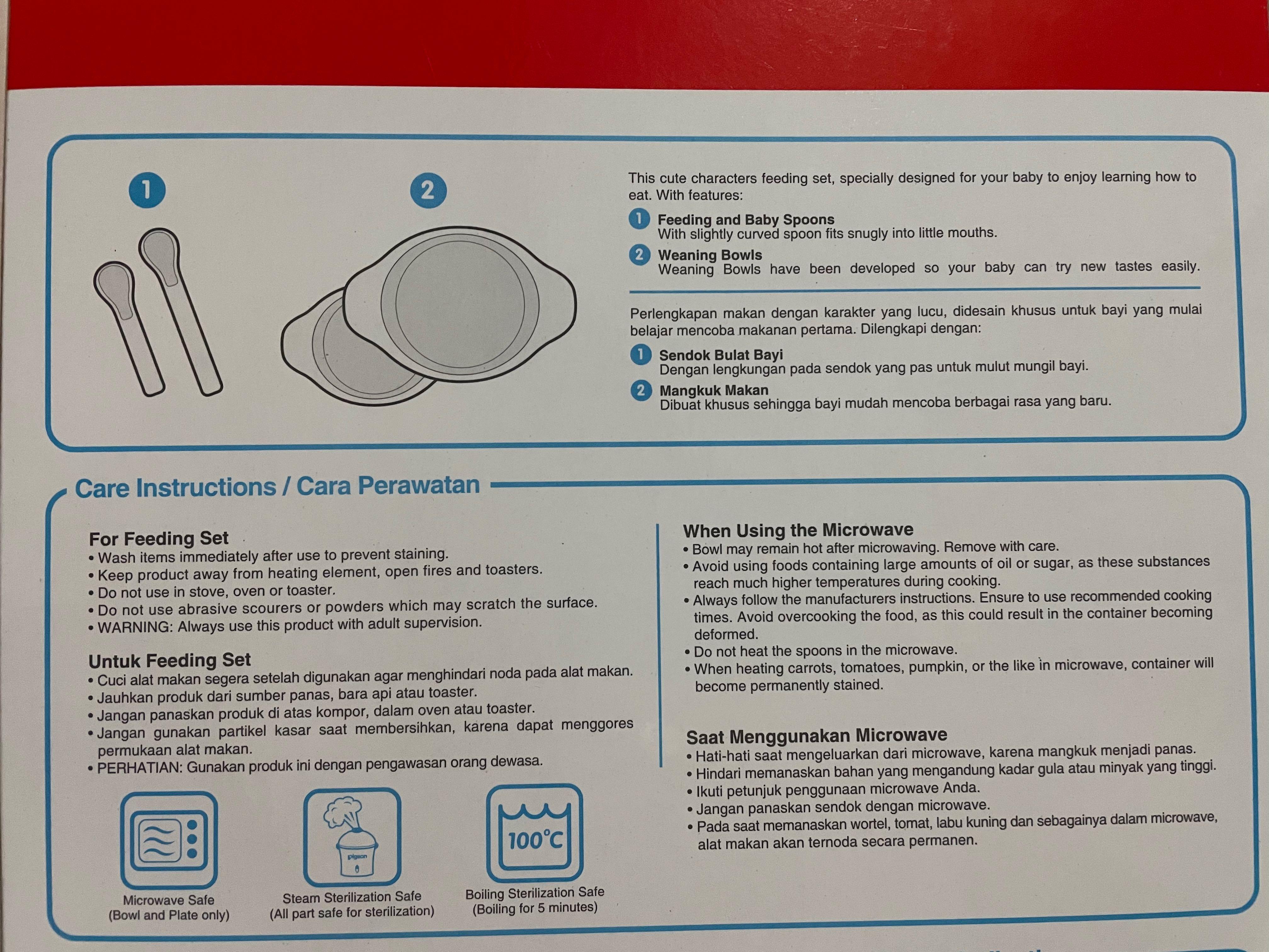 Pigeon Feeding Set Plate Bowl Spoons Babies Kids Nursing Feeding Weaning Toddler Feeding On Carousell