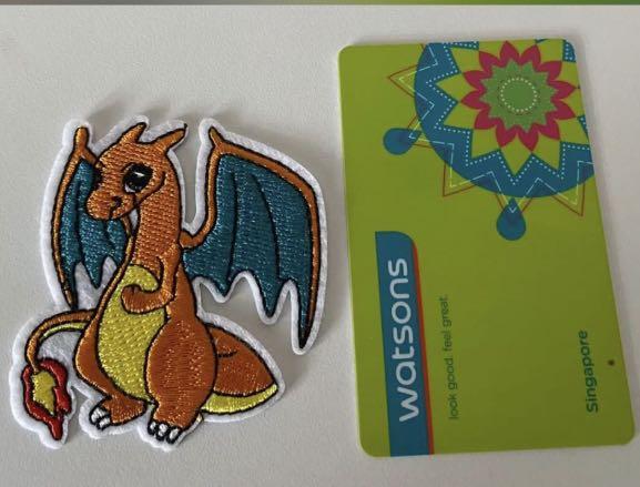 Charizard Iron on Patch Shiny Metallic Embroidered. 