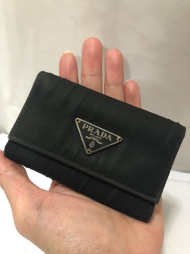 Prada nylon key pouch cheap