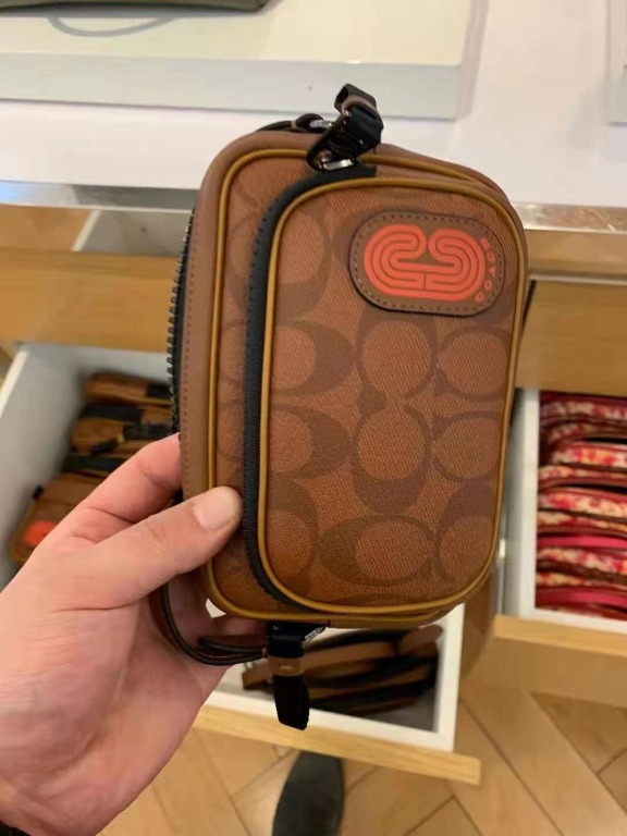 Coach mini edge double online pouch crossbody