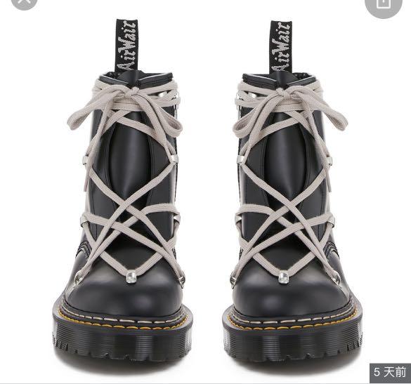 Dr. Martens x RICK OWENS, 男裝, 鞋, 靴- Carousell