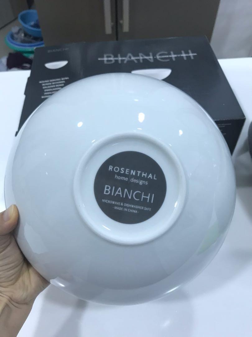 BNIB Rosenthal Bianchi Large Big Porcelain Serving bowl Salad Bowl