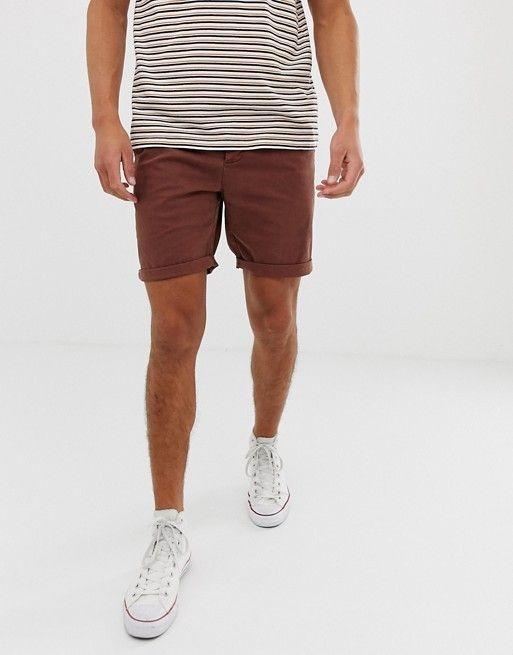 Mens brown chino shorts Clearance